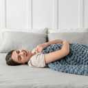 Maetoow Handmade 20 lb Soft Knitted Weighted Blanket, 60 x 80 in Breathable Chunky Knit Gravity Blanket Throw, Home Decor for Sofa Couch Bed, Airy Blue