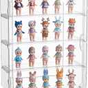 BOHOIDEE 4 Tiers Clear Display Case for Figures, Acrylic Storage Organizers Box with Magnetic Door, Wall-Mounted Dustproof Showcase for Collectibles Action Figure,Wall-Mounted Large