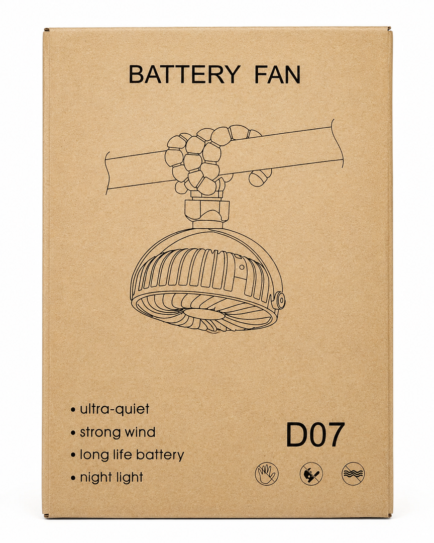 REENUO Handheld Mini Fan, Camping Fan with LED Lights, Baby Stroller Fan, 2200mA