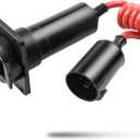 Bluetooth Brake Controller for Trailer,7 Pin Trailer Connector with Bluetooth-Enabled Smartphone Connection,Trailer Brake Controller System Compatible with Ford,Lincoln,GMC,Black 924-308