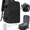 Vacuum Seal Travel Backpack with Air Pump,Compression Vacpack Waterproof Carry On Backpack for Travel Women men with Vacuum System,Airlines Approved Daypack Laptop Space Saver Bags,Black