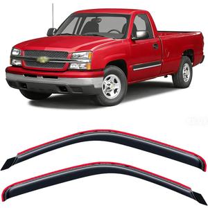 in-Channel Rain Guards for 99-2007 Chevy Silverado & GMC Sierra 1500 Standard Cab, Window Visor Shields Vent Deflector Shade Wind for 99-06 Silverado/Sierra 2500，01-07 Silverado/Sierra 3500 Classic