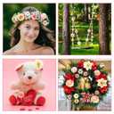 2 x 21 Pcs Flower Hair Clips, Silk Fabric Realistic 3D Rose Claw Clip Hairpins for Women Multiple Elegant Designs Boho Wedding Beach Party Brooch Pin Hair Accessories Valentines day Gift(Pink Series)