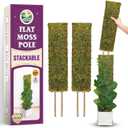 DUSPRO Flat Mesh Moss Poles for Climbing Plants Monstera Stackable Moss Pole for Plants with Real Moss Moss Plant Pole for Potted Plants Handmade Moss Stick for Indoor Plants Grow Upward 2 Pack 22