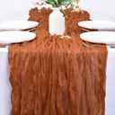 Cheesecloth Table Runner 10ft Boho Gauze Rustic Cheese Cloth Table Runner for Baby Shower Wedding Bridal Party Easter Spring Summer Home Decorations Terracotta 3pcs