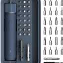 HOTO Electric Screwdriver Kit, Upgraded 1/4'' Hex 25 Bits, Magnetic Lid, Rechargeable Cordless Screwdriver, 3 Torque Settings, 1500mAh Battery, LED Light, Ideal for Assembling Furniture, Home Repair