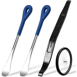 3 Pcs Tire Iron Kit Include 2 Pcs 10" Motorcycle Tire Spoons and a 15" Arc Levers Changing Repair Removal Tools for Dirt Bike Motorcycle ATV