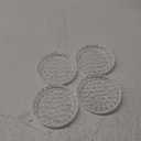 SoftTouch 4680195N Round Spiked Plastic Caster Cups for Short Loop Carpet (3/8" H) - 4 Count (Pack of 1) Clear, 4 inch,