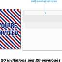 Soiceu Fighter Pilot Birthday Invitations Pilot Airplane Boy Birthday Party Invites with Envelopes Set of 20