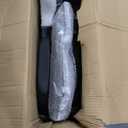 Heavy Duty Bedside Commode Chair, High Backrest PU Leather Armchair with Extra Soft Padded Cushion, Elderly Safety Toilet Seat for Living Room Bedroom, Supports up to 350lbs (Black)