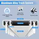Double Curtain Track Ceiling Mount Rod, Heavy Duty Aluminum Track Set for Curtains, Silent Sliding Double Rail System for Drapes Living Room Bedroom Room Divider (White,2m(6.6ft))