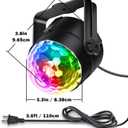 Apeocose 3-Pack Disco Ball Party Lights Sound Activated with Remote Control, 12 Modes Strobe Stage DJ Lights for Home Room Karaoke Dance Party Supplies Birthday Party Decorations White Elephant Gifts