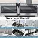 Faucet Mat for Kitchen Sink - Diatomite Fast Drying Stone Sink Tray, Super Absorbent,Faucet Splash Guard for Bathroom Counter (DarkGrey, 23.6" x 4")