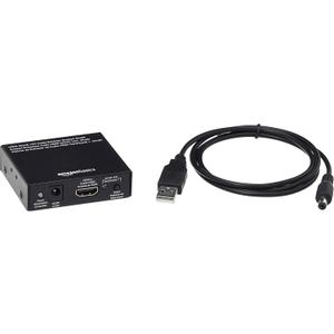 Amazon Basics 4K HDMI to HDMI and Audio Extractor Converter for Apple TV, Fire TV, Blue-Ray Players, Black