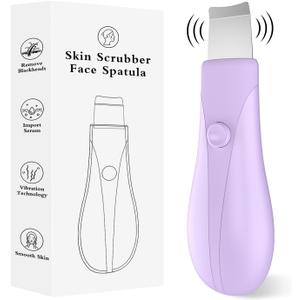 Dual-Mode Blackhead Remover Tools- Skin Scrubber Face Spatula | Battery/Handheld Face Scraper for Deep Cleansing, Skin Care Tool for Men and Women (Purple)