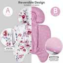 Infant Insert Compatible with 4moms Mamaroo & Graco Swing and Infant Car Seat, Stroller, Other Baby Swing, Rocker, Bouncer, Bassinet Newborn Insert Head & Body Support Cushion, Reversible Design (Blush Pink)