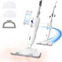 1200W Powerful Steam Mop with 2pcs Washable Pads, 12.5oz Removable Water Tank, 30s Quick-Heating, 260 for Cleaning and Sanitizing Hardwood, Marble, Tile and Carpet