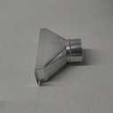 3 1/4-Inch x 10-Inch to 4-Inch Diameter Galvanized Rectangular to Round Duct Transition Microwave Vent Kit Round Transition Vent Adapter for Connecting HVAC Range Hood Ducting Fittings