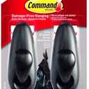 3M 243252 Metal Classic Hooks - Oil Rubbed Bronze44; Large & Pack of 2