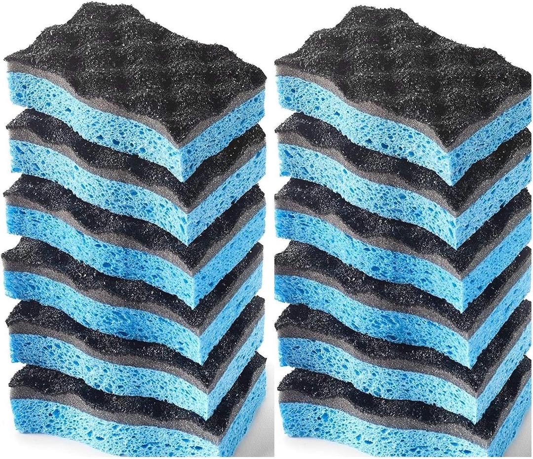 O-Cedar Scrunge Heavy-Duty Scrub Sponge | Odor-Resistant, Multi-Surface Scrubbing Sponge | Lasts 20% Longer Than Regular Sponges, 6 Count (Pack of 2)