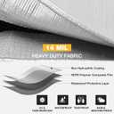 Winpull Tarp 20x30 Feet 14 Mil Heavy Duty Waterproof Tarp, Large Multipurpose Cover with Brass Grommets and Reinforced Edges, UV Resistant Thick Poly Tarps for Outdoor Camping Tent Pool Car
