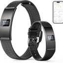 Smart Bracelet, Subscription-Free 24/7 Health Tracking, Heart Rate, SpO2, HRV & Sleep Tracker with IPX8 Waterproof, Wearable Activity & Fitness Tracker, 7-Day Battery, 2 Bands (Black)