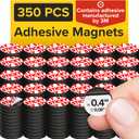 Peel-&-Stick Flexible Adhesive Magnets 350 pcs (0.4"x0.08") Magnetic Dots for Office Supplies, Whiteboard, Crafts, Fridge, & School Projects