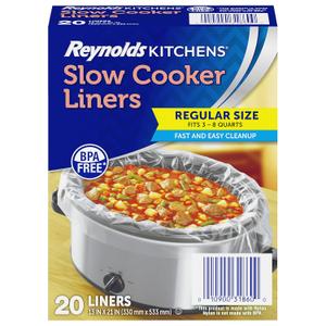 Reynolds Kitchens Slow Cooker Liners, Regular (Fits 3-8 Quarts), 20 Count