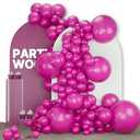 PartyWoo Hot Pink Balloons 140pcs Different Sizes of 18 12 10 5 Inch Magenta Fuchsia Dark Pink Balloon Arch Kit Garland for Bridal Baby Shower Birthday Butterfly Princess Party Decorations Pink-Y39