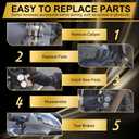 S SYUU High-Performance Reliable Motorcycle Front Rear Brake Pads Set Compatible with ATV Kawasaki KVF 300 1999-2002 KVF 360 2003-2013 KVF 400 1999-2002 - Low Noise, Easy Installation FA054F FA054F