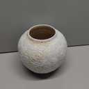 Rustic White Ceramic Vase Farmhouse Round Flower Clay Pottery Large Terracotta Floor Vases for Decorative Centerpiece Vintage Home Decor Aesthetic for Living Room Bedroom Table Entryway