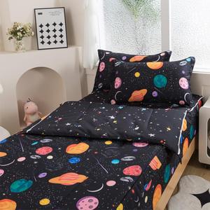 ADASMILE A & S Zipper Bedding Twin for Boys Kids Space Comforter Set Outer Space Galaxy Zip Up Bedding Universe Planets Bed in A Bag Comforter with Sheets All in One Zipper Bed Set Home Decor