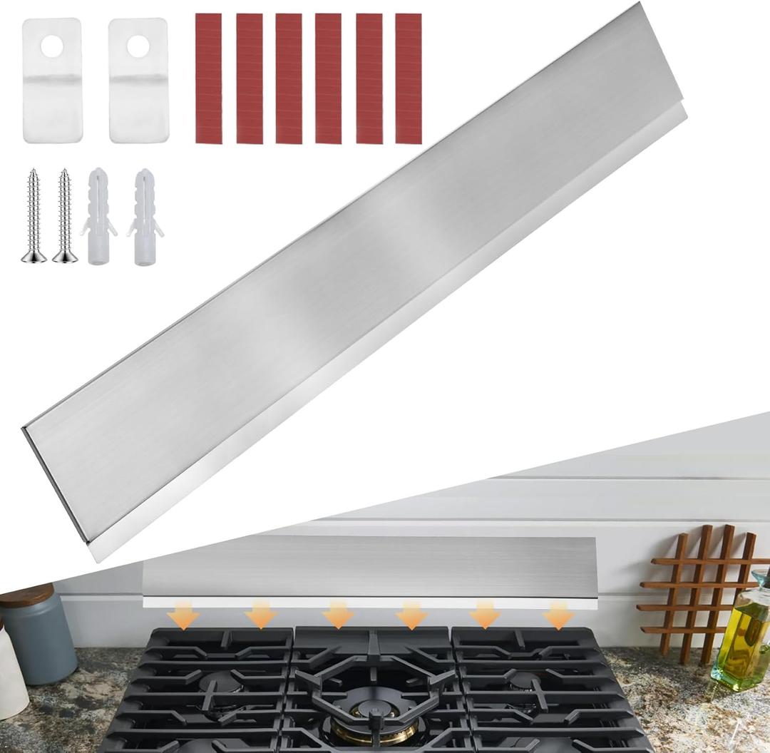 11NBBKGDDS Universal Front Control Freestanding Range Stainless Backguard with 29.75" W4.75" T0.25" D Compatible with all brands of 30" Backsplash & Stove,Include Frigidaire Whirlp