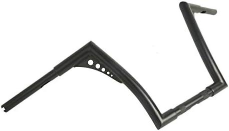 XFMT Motorcycle Handlebars 1 1/4" Ape Hangers 12" Rise Batwing Handle Bar For Harley Davidson Softail FLST FXST Sportster XL Dyna, Black