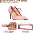 PATIKIL Elastic High Heels Shoe Straps, Rhinestone Shoe Lace for Heel