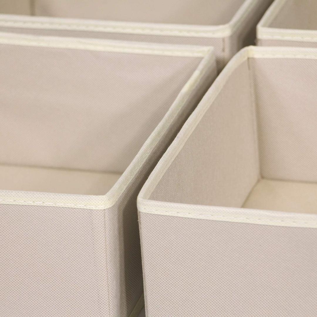  6" wide and 4" tall 3 Pack Foldable Cloth Storage Box 
