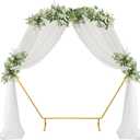 6.24 FT Hexagon Wedding Arch Backdrop Stand, Balloon Ring Flower Arches Golden Metal Arch Frame for Wedding Party Birthday Baby Shower Garden Background Decorations