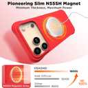 Magnetic for iPhone 17 Pro Case 6.3", Compatible with MagSafe, [Integrated Silicone Camera Control Cover] [Screen Protector], 2X MIL-STD Drop Protection Case for iPhone 17 Pro, Red