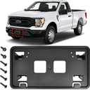 TOP-MAX License Plate Bracket Compatible with 2021-2023 Ford F150 3.3L V6 5.0L V8 Accessories, Front Bumper License Plate Holder Frame Replace for ML3Z-17A385-AB