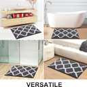 OLANLY Bathroom Rugs 70x24, Soft and Absorbent Microfiber Bath Rugs, Non-Slip Shaggy Shower Carpet, Machine Wash Dry, Bath Mats for Bathroom Floor, Tub and Shower, Dark Grey