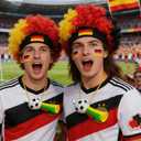 2026 World Cup Flag-Colored Wig Set