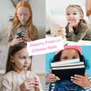 2 x Allstarry 72pcs 3 pack Children Nails Press on Pre-glue Full Cover Bear Sunflower Doughnut Short False Nail Kits Lovely Gift for Children Little Girls Nail Art Decoration - Pink Party