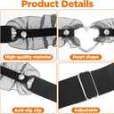 2 PCS Black Heart Thigh Garter Black Lace Garters for Thigh Adjustable Heart Lace Bands Elastic Leg Garters for Women Cosplay Spike Party Music Festival