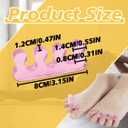 3 x Toe Separators for Pedicure, Gel Toe Spacers for Men and Women Suitable for Overlapping Toes, Bunions, Hammer Toe, Soft Toe Spreader for Separating Toenails or Nails-4pcs (Pink)