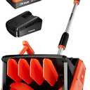 VOLTASK Cordless Snow Shovel, 24V | 13-Inch | 4-Ah Cordless Snow Blower, Battery Snow Blower with Directional Plate & Adjustable Front Handle (4-Ah Battery & Quick Charger Included)