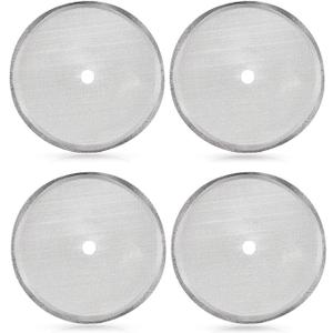Secura French Press Replacement Screens, Stainless Steel Reusable Mesh Filter for 50 Ounce, 1.5 Liter, 12 Cup Coffee Press, 4 Pack