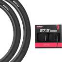 BWSHLF Replacement Mountain Bike Tires, 20/24/26/27.5/29Inch Size, 2 Pack Black Folding MTB Bicycle Tire, Black/Brown Side