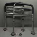 Toilet Safety Rails,Height-Adjustable Toilet Frame Width-Adjustable Toilet Handles Foldable Toilet Rail Provides Support for Seniors, Pregnant, Disabled, (Gray）