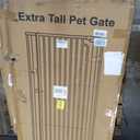 57" Extra Tall Cat Gate, 48.0"-52.7" Wide Pet Gate for Doorway, Pressure Mounted Tall Baby Gate with Door, Walk Through Dog Gate Indoor Stairs, Auto Close Cat Safety Gates, White