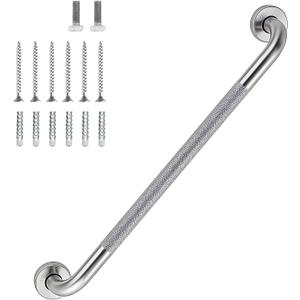 32 Inch Shower Grab Bar 1.25" Dia,Brushed Nickel Anti Slip Bathroom Grab Bar, 304 Stainless Steel Knurled Handicap Grab Bars, Safety Support Handrail, Bath Shower Handle for Elderly Injury Senior